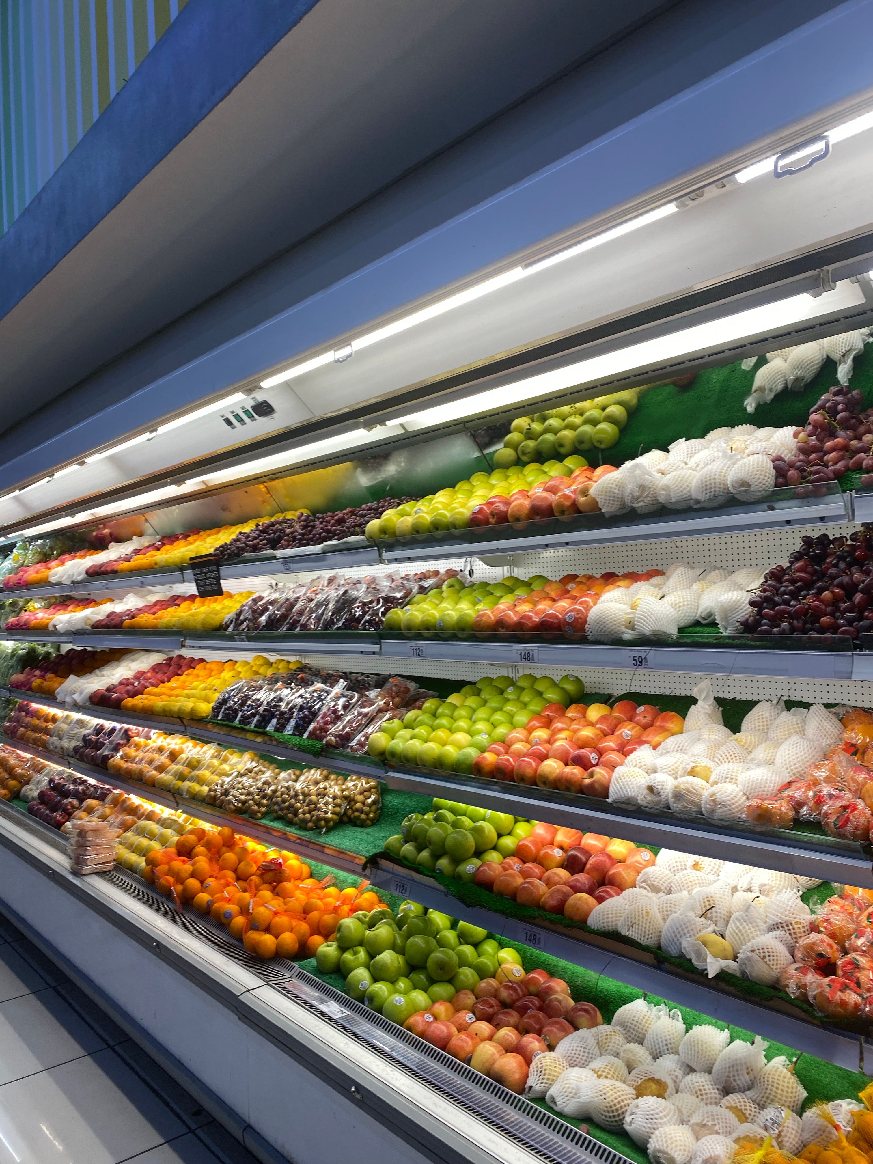 Fresh fruits display